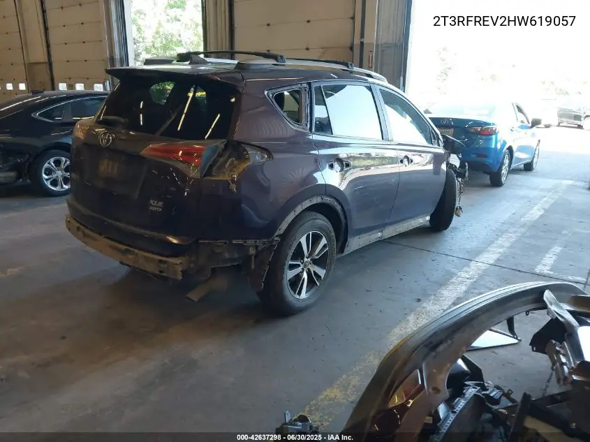 2017 Toyota Rav4 Xle VIN: 2T3RFREV2HW619057 Lot: 42637298
