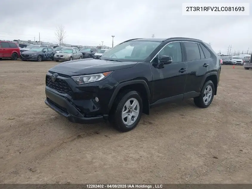 2020 Toyota Rav4 Xle/Xle Premium VIN: 2T3R1RFV2LC081693 Lot: 12282402