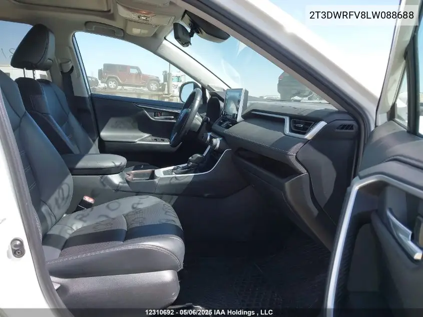 2020 Toyota Rav4 Limited VIN: 2T3DWRFV8LW088688 Lot: 12310692