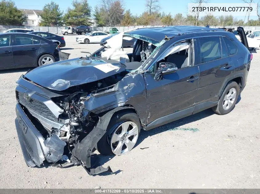 2020 Toyota Rav4 Xle VIN: 2T3P1RFV4LC077779 Lot: 41752269