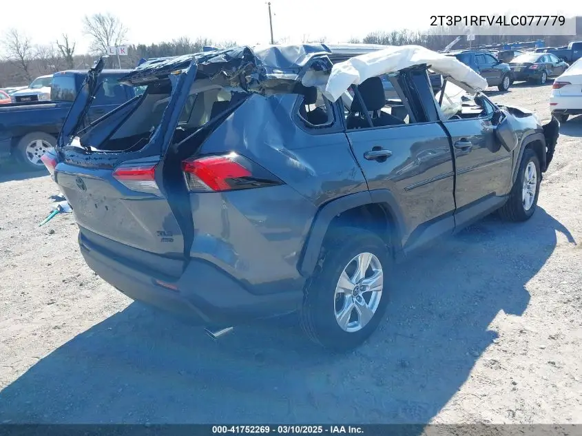 2020 Toyota Rav4 Xle VIN: 2T3P1RFV4LC077779 Lot: 41752269