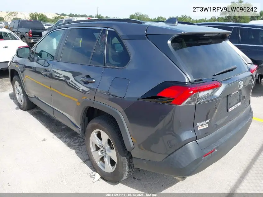 2020 Toyota Rav4 Xle VIN: 2T3W1RFV9LW096242 Lot: 42247116