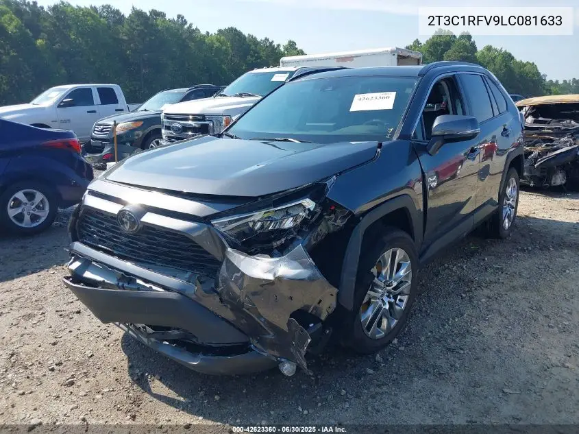 2020 Toyota Rav4 Xle Premium VIN: 2T3C1RFV9LC081633 Lot: 42623360