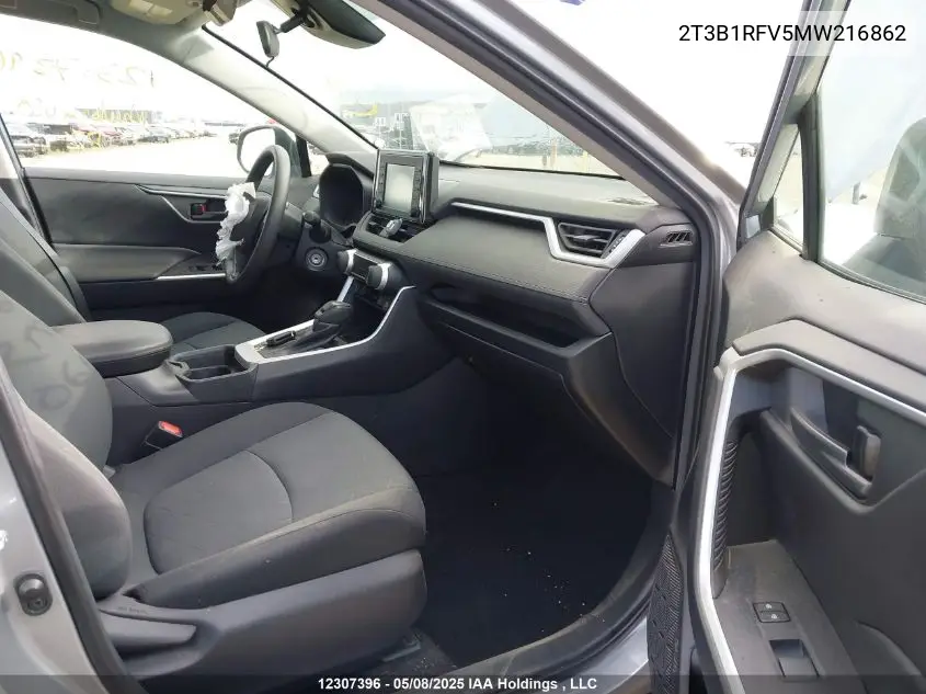 2021 Toyota Rav4 Le VIN: 2T3B1RFV5MW216862 Lot: 12307396