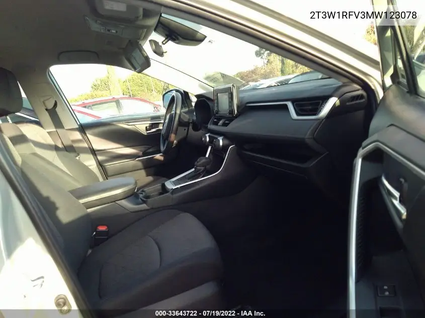 2021 Toyota Rav4 Xle VIN: 2T3W1RFV3MW123078 Lot: 33643722