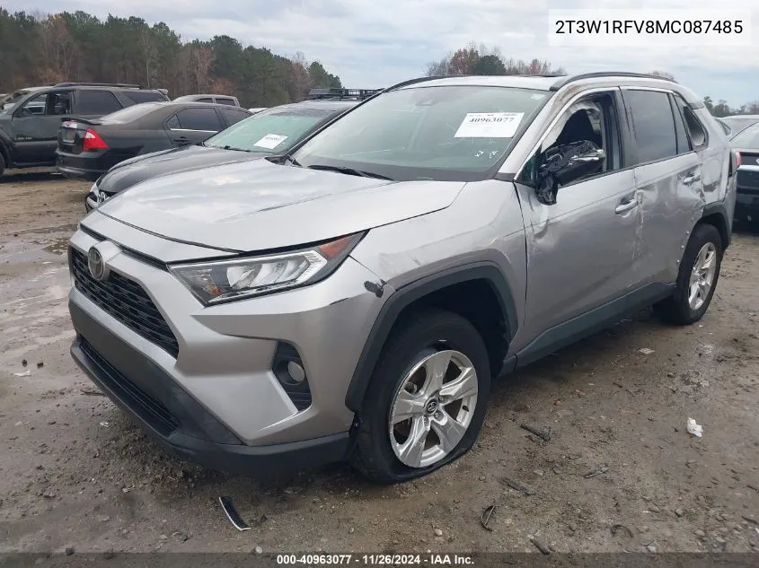 2021 Toyota Rav4 Xle VIN: 2T3W1RFV8MC087485 Lot: 40963077