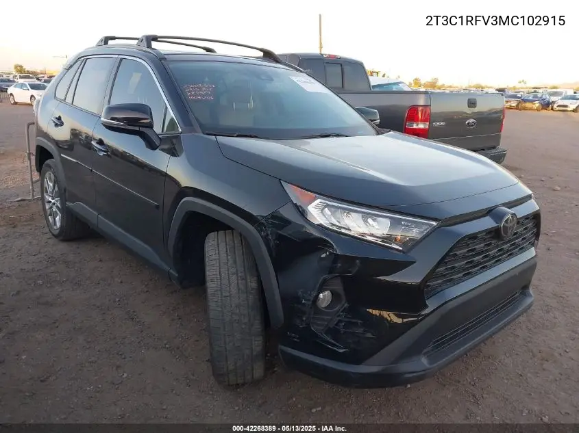 2021 Toyota Rav4 Xle Premium VIN: 2T3C1RFV3MC102915 Lot: 42268389