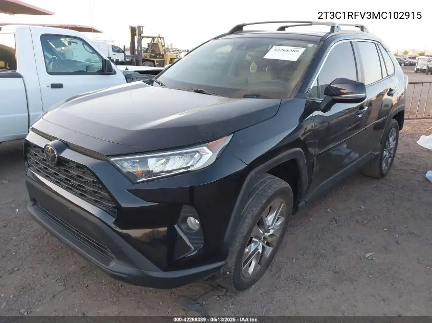 2021 Toyota Rav4 Xle Premium VIN: 2T3C1RFV3MC102915 Lot: 42268389