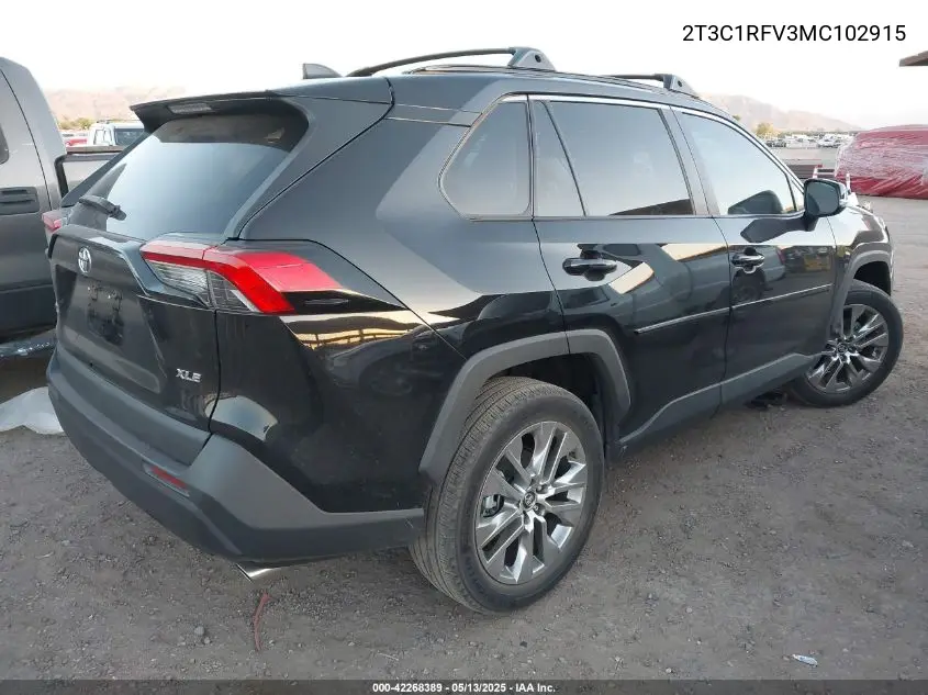 2021 Toyota Rav4 Xle Premium VIN: 2T3C1RFV3MC102915 Lot: 42268389