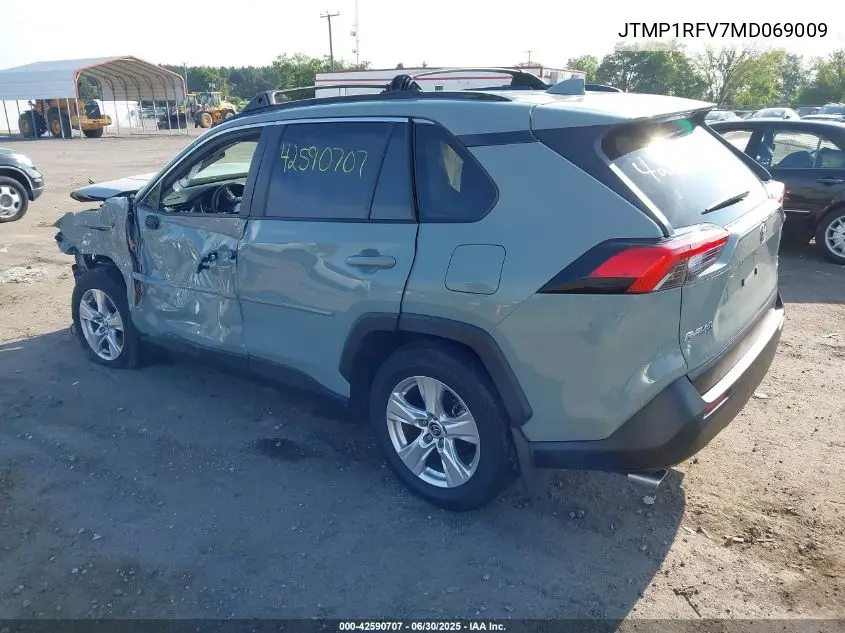 2021 Toyota Rav4 Xle VIN: JTMP1RFV7MD069009 Lot: 42590707