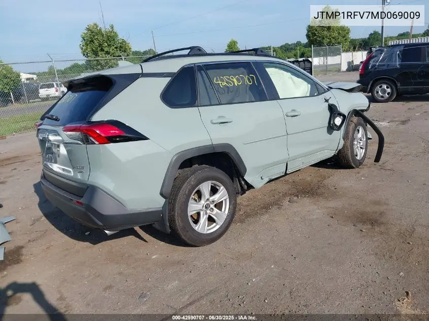 2021 Toyota Rav4 Xle VIN: JTMP1RFV7MD069009 Lot: 42590707