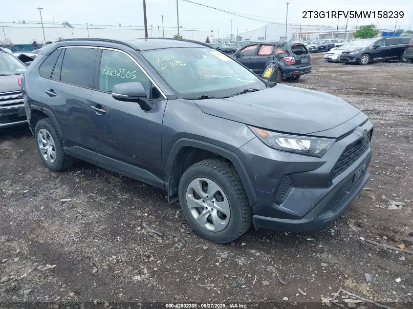 2021 Toyota Rav4 Le VIN: 2T3G1RFV5MW158239 Lot: 42602305
