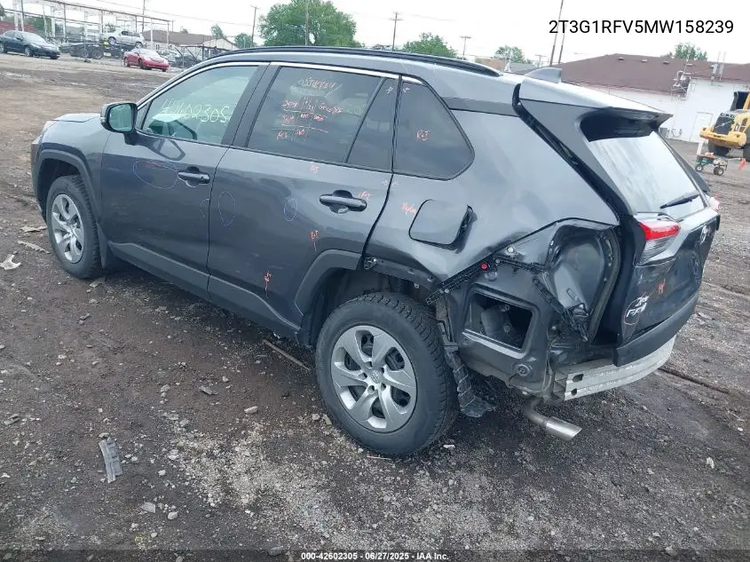 2021 Toyota Rav4 Le VIN: 2T3G1RFV5MW158239 Lot: 42602305