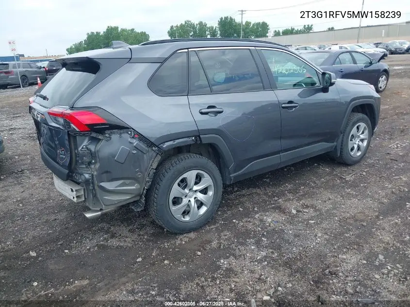 2021 Toyota Rav4 Le VIN: 2T3G1RFV5MW158239 Lot: 42602305