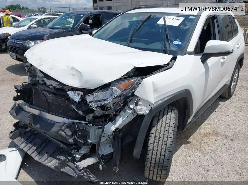 2021 Toyota Rav4 Xle VIN: JTMW1RFV8MD067412 Lot: 42614590