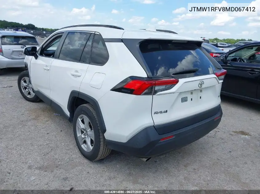 2021 Toyota Rav4 Xle VIN: JTMW1RFV8MD067412 Lot: 42614590