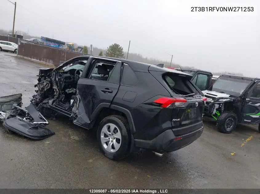 2022 Toyota Rav4 Le VIN: 2T3B1RFV0NW271253 Lot: 12305087