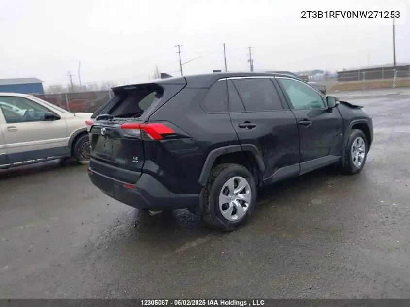 2022 Toyota Rav4 Le VIN: 2T3B1RFV0NW271253 Lot: 12305087