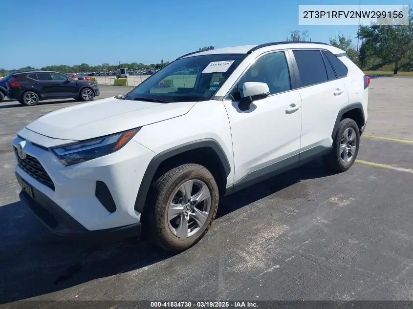 2022 Toyota Rav4 Xle VIN: 2T3P1RFV2NW299156 Lot: 41834730
