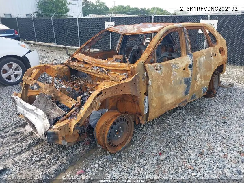 2022 Toyota Rav4 Le VIN: 2T3K1RFV0NC202192 Lot: 42197593
