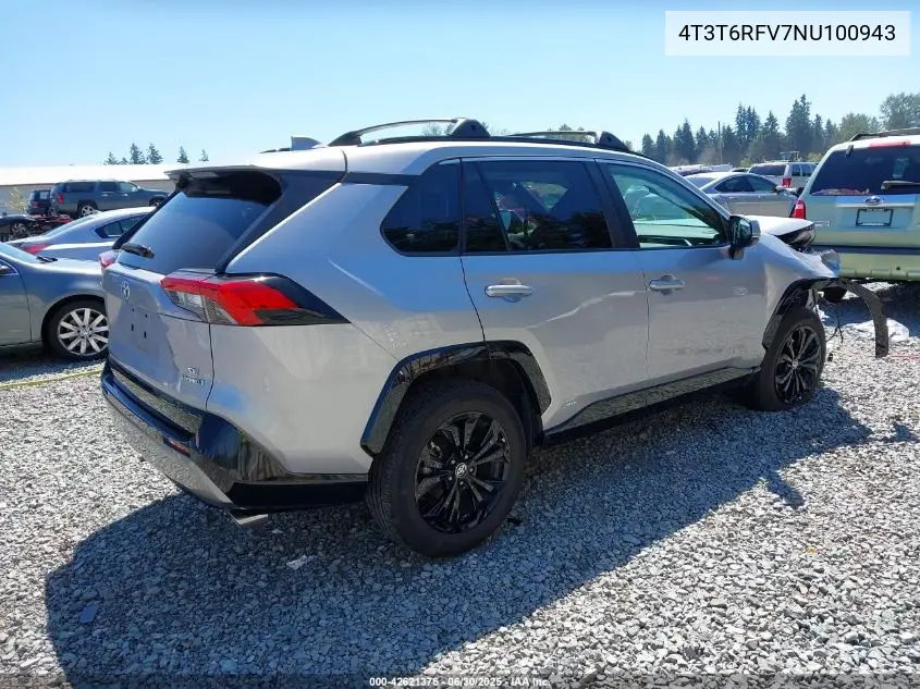 2022 Toyota Rav4 Hybrid Se VIN: 4T3T6RFV7NU100943 Lot: 42621376