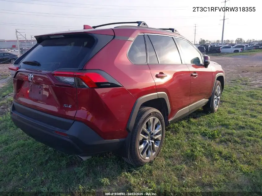 2024 Toyota Rav4 Xle Premium VIN: 2T3C1RFV0RW318355 Lot: 41938993