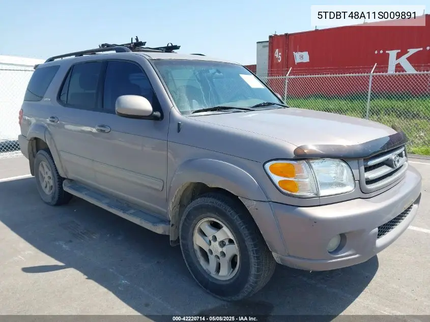 2001 Toyota Sequoia Limited V8 VIN: 5TDBT48A11S009891 Lot: 42220714