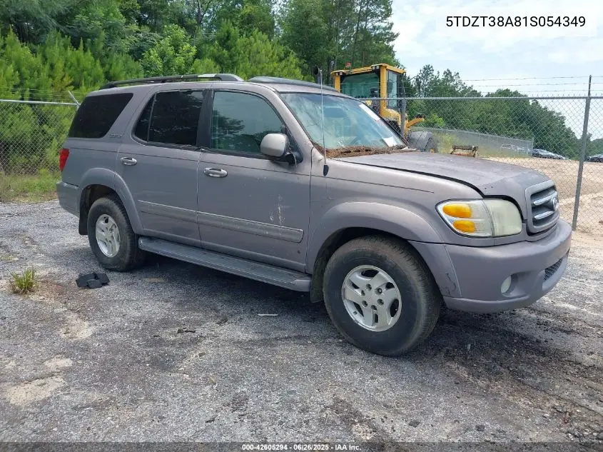2001 Toyota Sequoia Limited V8 VIN: 5TDZT38A81S054349 Lot: 42605294