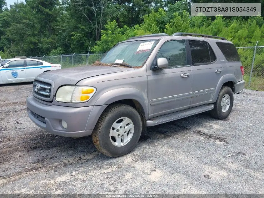 2001 Toyota Sequoia Limited V8 VIN: 5TDZT38A81S054349 Lot: 42605294