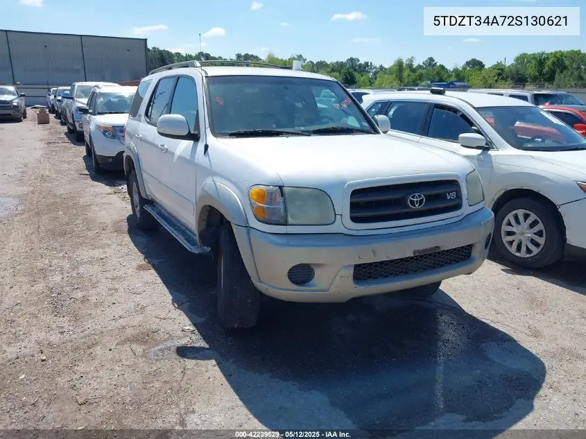 2002 Toyota Sequoia Sr5 V8 VIN: 5TDZT34A72S130621 Lot: 42239529