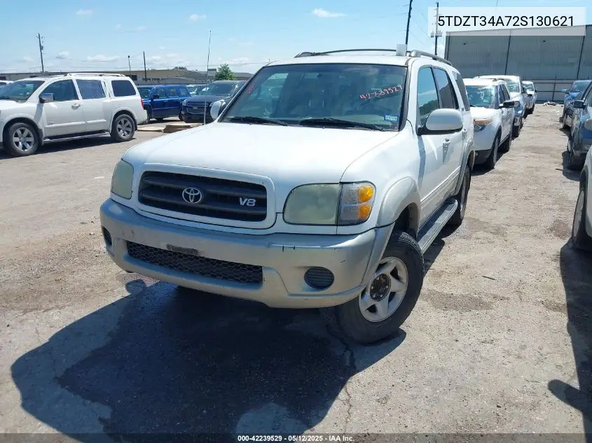2002 Toyota Sequoia Sr5 V8 VIN: 5TDZT34A72S130621 Lot: 42239529