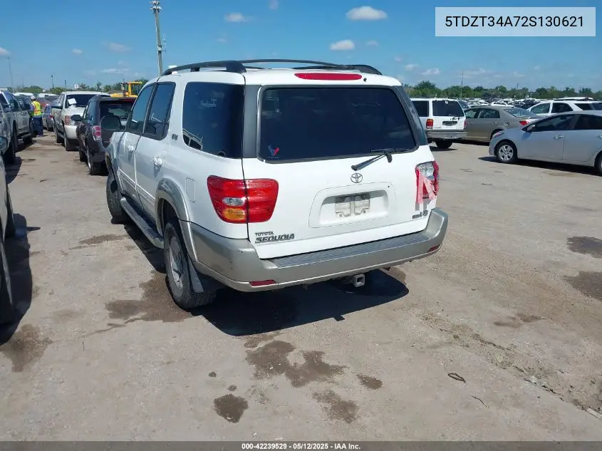 2002 Toyota Sequoia Sr5 V8 VIN: 5TDZT34A72S130621 Lot: 42239529