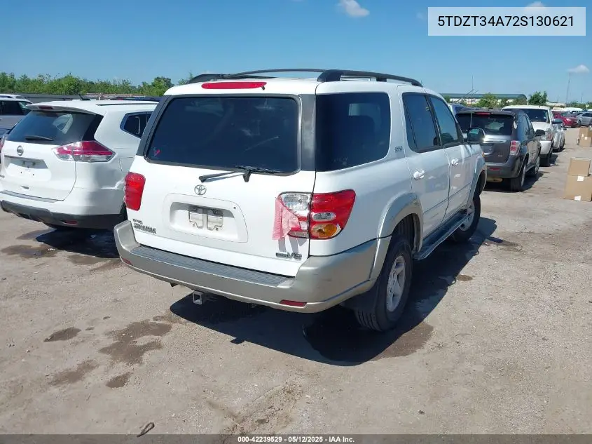 2002 Toyota Sequoia Sr5 V8 VIN: 5TDZT34A72S130621 Lot: 42239529