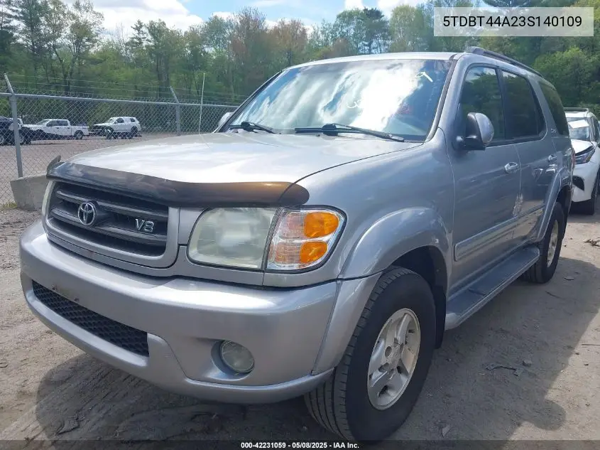 2003 Toyota Sequoia Sr5 V8 VIN: 5TDBT44A23S140109 Lot: 42231059