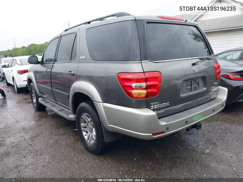 2003 Toyota Sequoia Sr5 V8 VIN: 5TDBT44A13S196235 Lot: 42236916