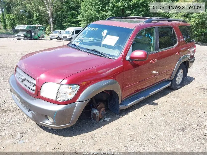 2003 Toyota Sequoia Sr5 V8 VIN: 5TDBT44A93S159109 Lot: 42559849