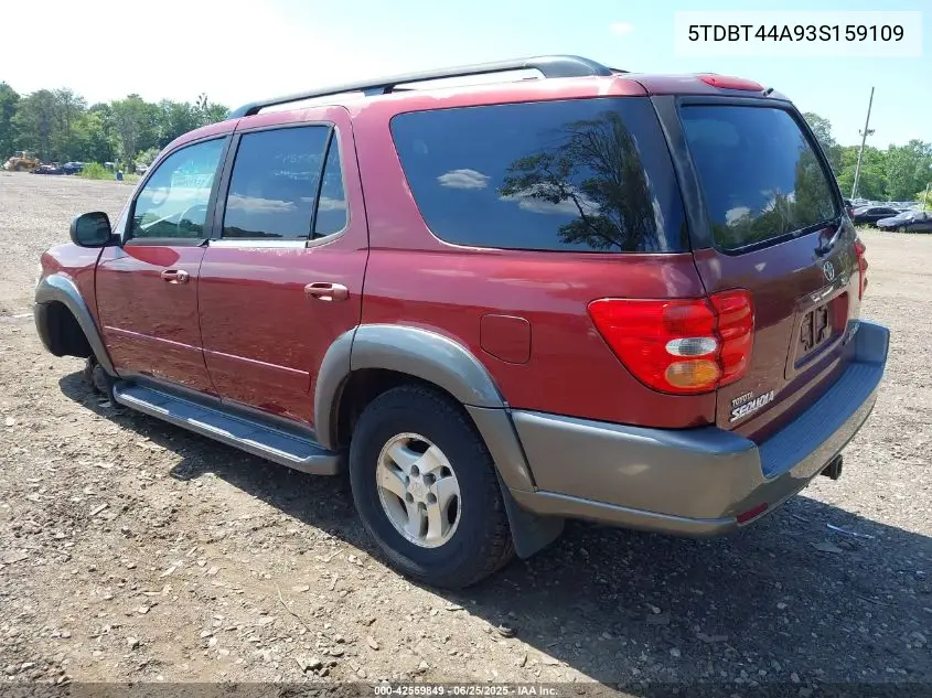2003 Toyota Sequoia Sr5 V8 VIN: 5TDBT44A93S159109 Lot: 42559849