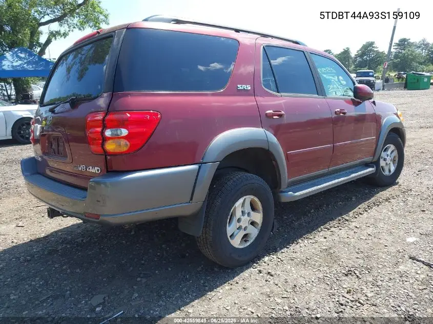 2003 Toyota Sequoia Sr5 V8 VIN: 5TDBT44A93S159109 Lot: 42559849