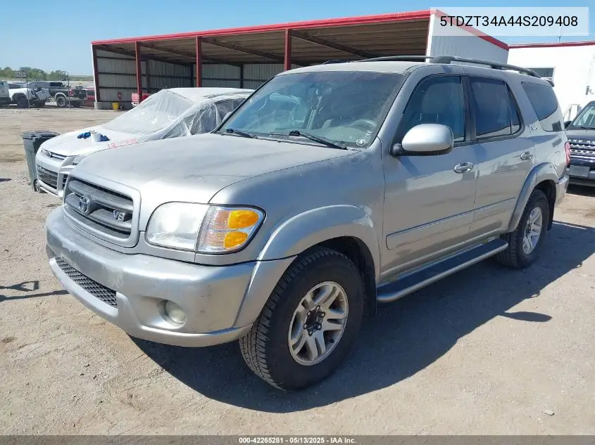 2004 Toyota Sequoia Sr5 V8 VIN: 5TDZT34A44S209408 Lot: 42265281