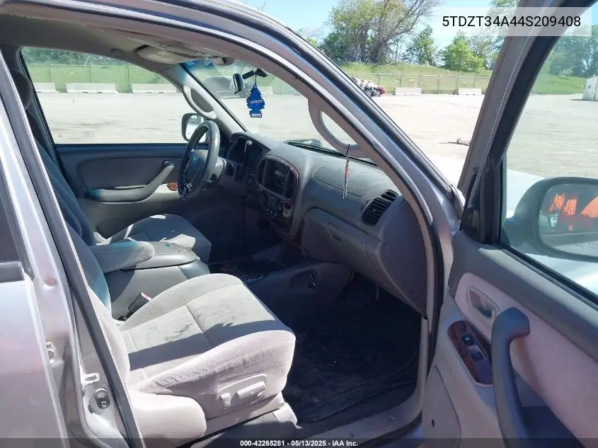 2004 Toyota Sequoia Sr5 V8 VIN: 5TDZT34A44S209408 Lot: 42265281