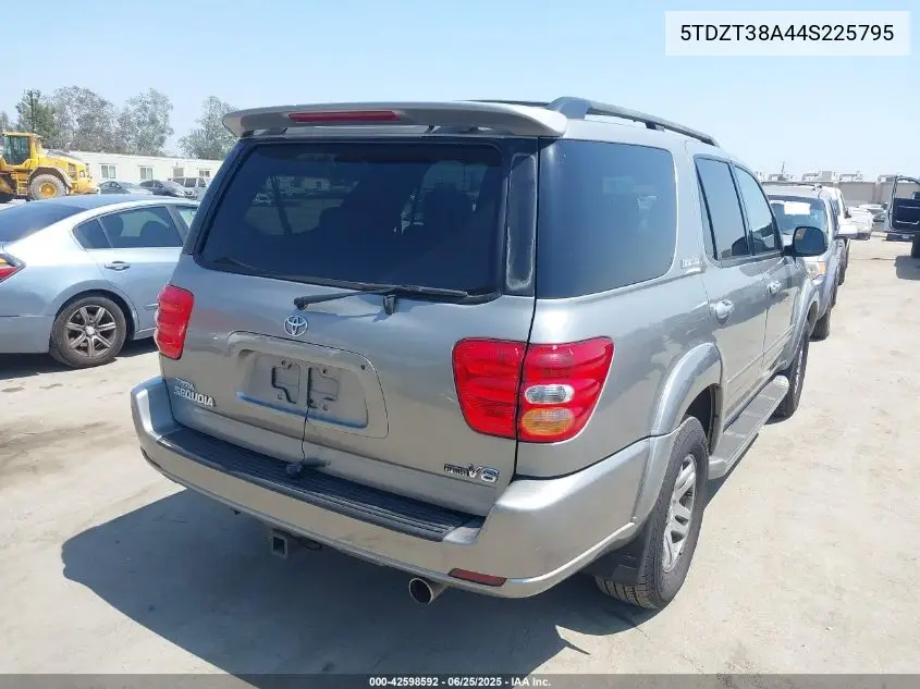 2004 Toyota Sequoia Limited V8 VIN: 5TDZT38A44S225795 Lot: 42598592