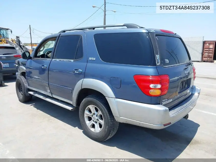 2004 Toyota Sequoia Sr5 V8 VIN: 5TDZT34A84S237308 Lot: 42609813