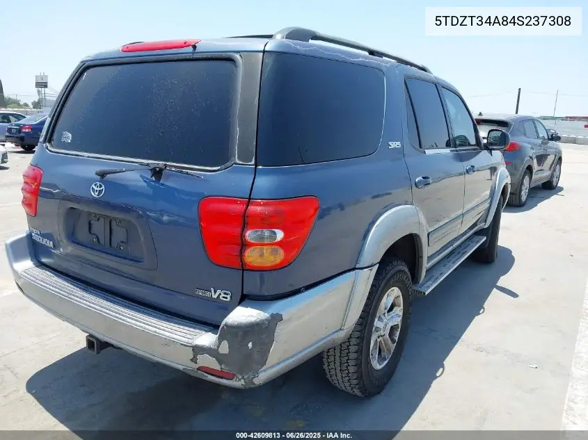 2004 Toyota Sequoia Sr5 V8 VIN: 5TDZT34A84S237308 Lot: 42609813