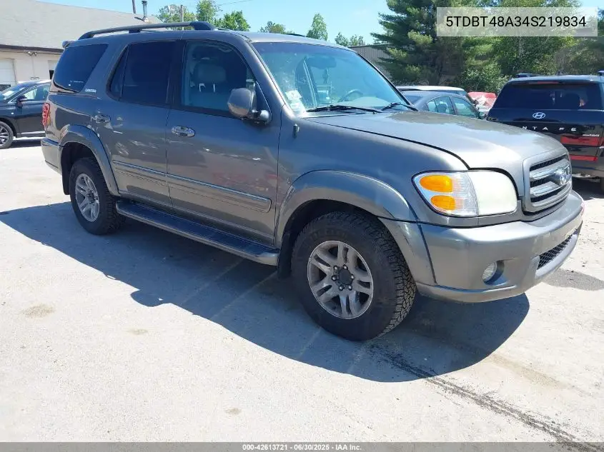 2004 Toyota Sequoia Limited V8 VIN: 5TDBT48A34S219834 Lot: 42613721