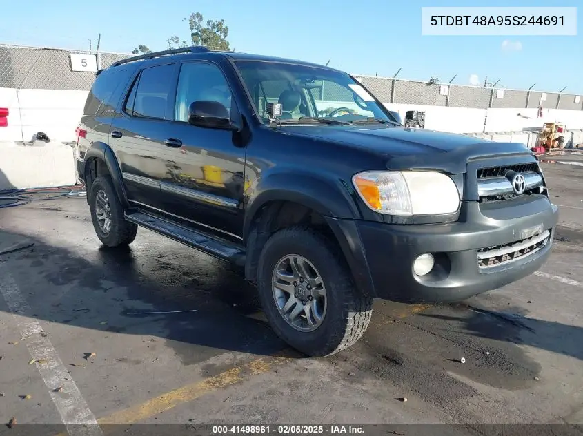 2005 Toyota Sequoia Limited V8 VIN: 5TDBT48A95S244691 Lot: 41498961