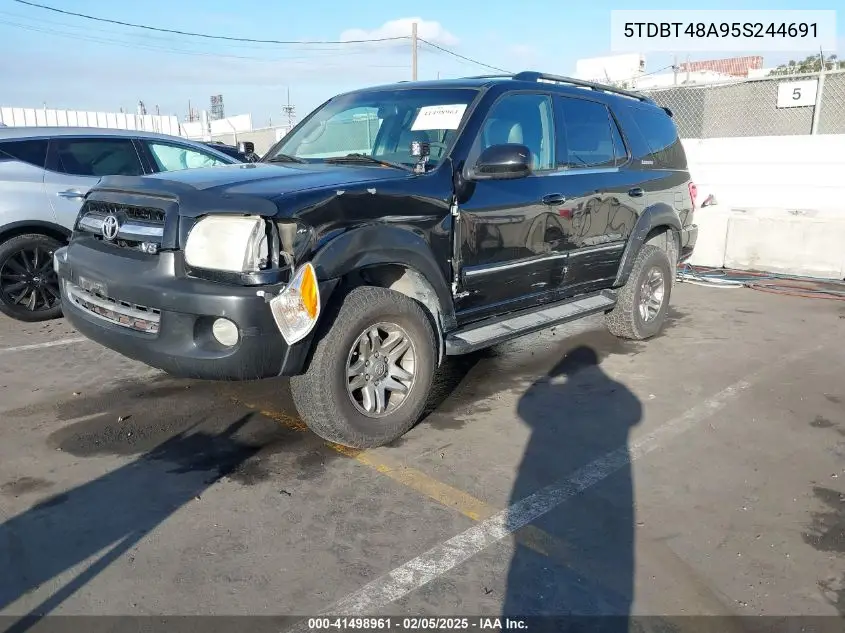 2005 Toyota Sequoia Limited V8 VIN: 5TDBT48A95S244691 Lot: 41498961