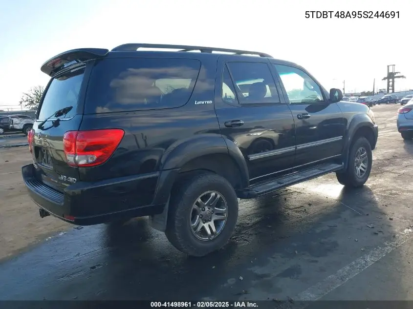 2005 Toyota Sequoia Limited V8 VIN: 5TDBT48A95S244691 Lot: 41498961