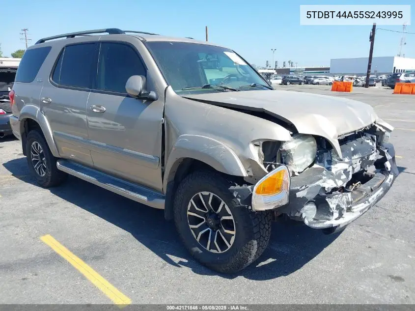 2005 Toyota Sequoia Sr5 V8 VIN: 5TDBT44A55S243995 Lot: 42171846