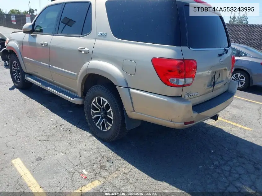 2005 Toyota Sequoia Sr5 V8 VIN: 5TDBT44A55S243995 Lot: 42171846