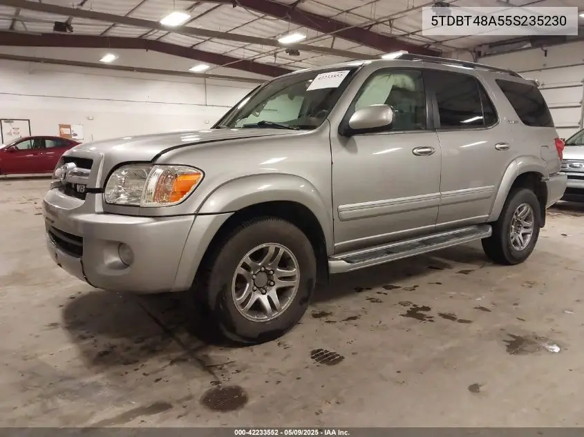 2005 Toyota Sequoia Limited V8 VIN: 5TDBT48A55S235230 Lot: 42233552